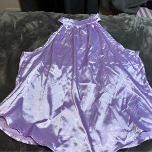 SHEIN Purple Asymmetrical A-Line Blouse